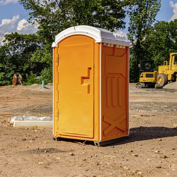 how often are the portable toilets cleaned and serviced during a rental period in Holley